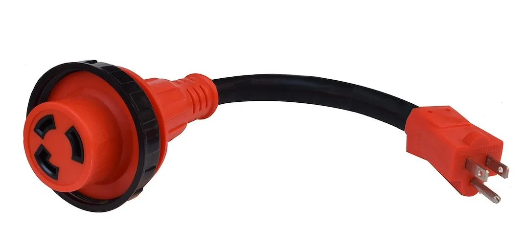A10-1530D – VALTERRA LLC Power Cord Adapter, For Connecting RV Power Inlet To Standard Power Source 15 Amp Male To 30...